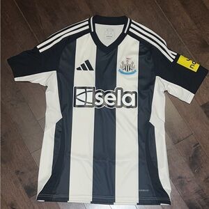 Adidas Black and White Slim Fit Shirt